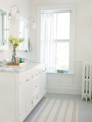 белый цвет в ванной комнате