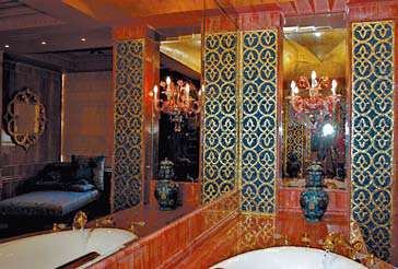 византийская мозаика в ванной комнате