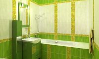 Оформление ванной комнаты в зеленом цвете