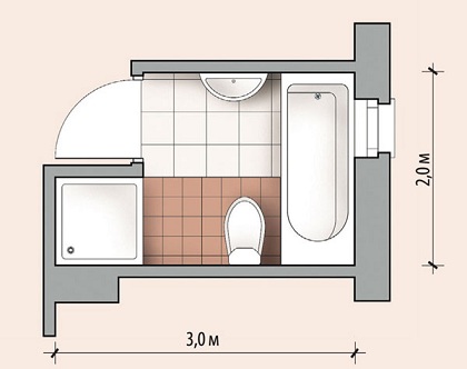 проект маленькой ванной комнаты