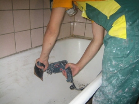 подготовка поверхности ванны к эмалировке