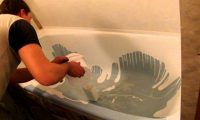 Восстановление ванны наливным акрилом и применение вкладышей