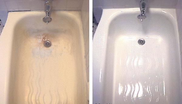 результат реставрации ванны жидким акрилом