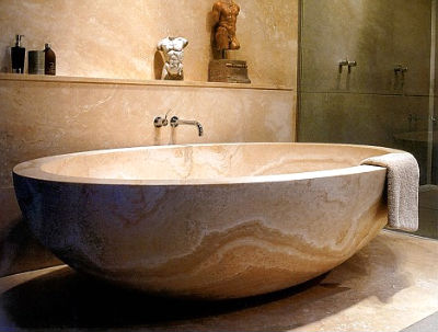 ретро ванна из искусственного камня