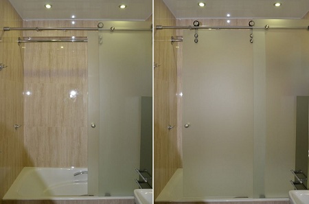стеклянные раздвижные перегородки для ванной